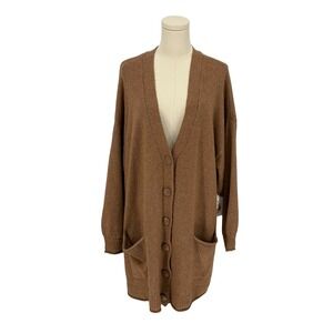 Lauren Conrad LC Knit Cardigan Sweater Brown XL Pockets Button Front